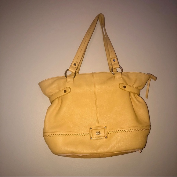 The Sak Tote Leather Purse Yellow - Picture 2 of 8